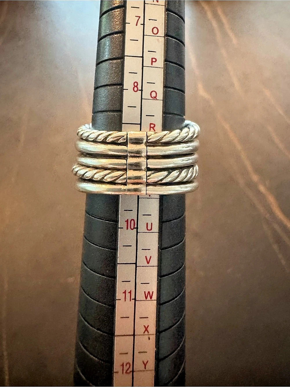 David Yurman Crossover Five-Row Ring in Sterling Silver with 14K Yellow Gold - Picture 5 of 12